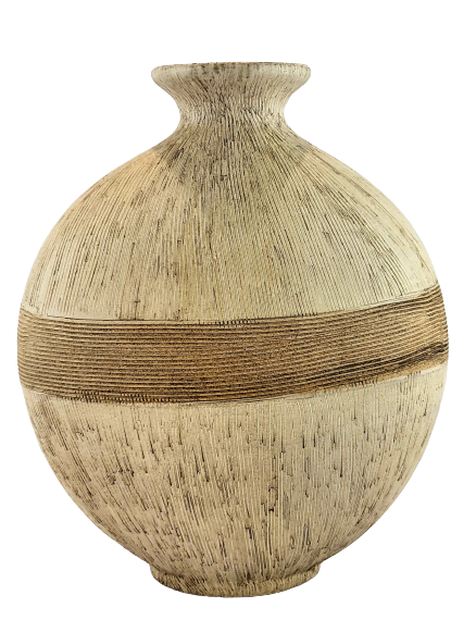 CERAMICZNY WAZON  KREMOWY DZBAN BECZUŁKA 26cm