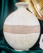 CERAMICZNY WAZON  KREMOWY DZBAN BECZUŁKA 26cm