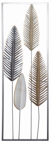 METALOWA DEKORACJA ŚCIENNA PION LIŚCIE 31,1X89,5X3,2CM