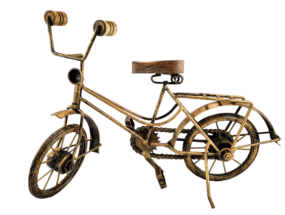 FIGURKA REPLIKA ROWER RETRO Z DREWNA I METALU 35CM