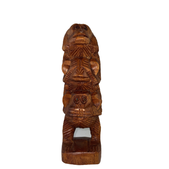 DREWNIANA RZEŹBA 3 MAŁPY 20 CM