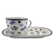 PORCELANOWY KUBEK FILIŻANKA Z TALERZYKIEM 445ML