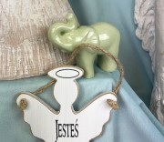 TABLICZKA DREWNIANA ANIOŁ ,,JESTEŚ MOIM ANIOŁEM"