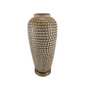 WAZON CERAMICZNY BIAŁO-ZŁOTY