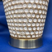 WAZON CERAMICZNY BIAŁO-ZŁOTY
