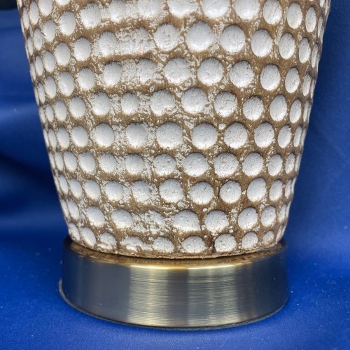 WAZON CERAMICZNY BIAŁO-ZŁOTY