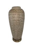 WAZON CERAMICZNY BIAŁO-ZŁOTY