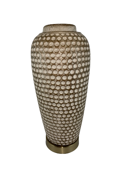 WAZON CERAMICZNY BIAŁO-ZŁOTY