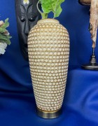 WAZON CERAMICZNY BIAŁO-ZŁOTY