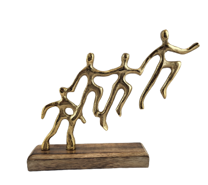 ZŁOTA FIGURKA PRZYJACIELE RODZINA
