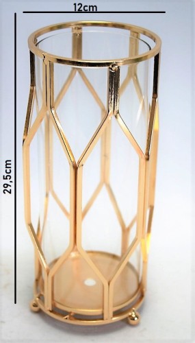 WAZON METAL + SZKŁO  29,5 x 12 CM