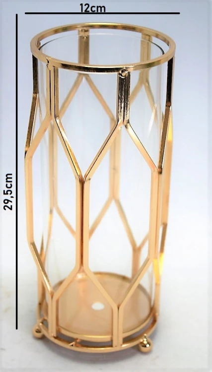 WAZON METAL + SZKŁO  29,5 x 12 CM