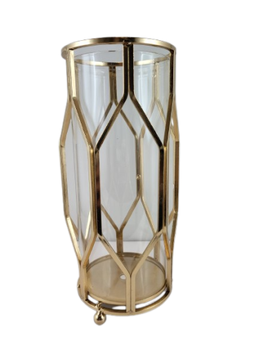 WAZON METAL + SZKŁO 24,5 X 10 CM