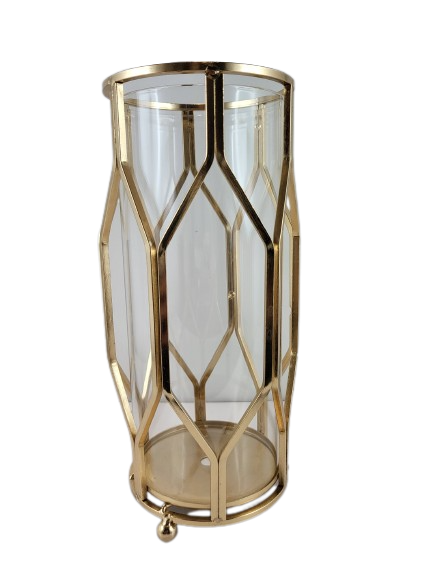 WAZON METAL + SZKŁO 24,5 X 10 CM