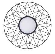 LUSTRO OKRĄGŁE GEOMETRYCZNE CZARNE 80CM