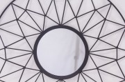 LUSTRO OKRĄGŁE GEOMETRYCZNE CZARNE 80CM