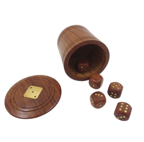DREWNIANE KOŚCI DO GRY W BECZCE 7x8CM