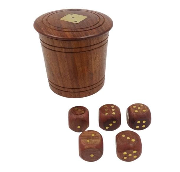 DREWNIANE KOŚCI DO GRY W BECZCE 7x8CM