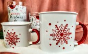 KUBEK CERAMICZNY BIAŁY PŁATEK ŚNIEGU 710ML