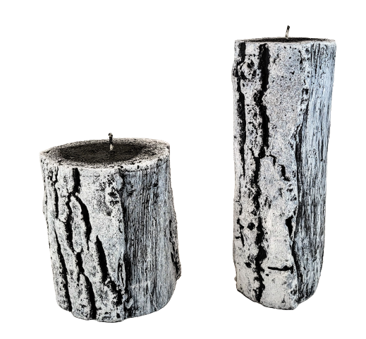 ŚWIECA PNIAK BRZOZA WALEC MAŁY 16CM