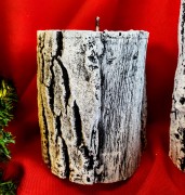 ŚWIECA PNIAK BRZOZA WALEC MAŁY 16CM