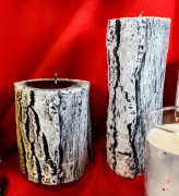 ŚWIECA PNIAK BRZOZA WALEC MAŁY 16CM