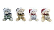 ŚWIECA PARAFINOWA TEDDY MIŚ BIAŁY BOŻE NARODZENIE