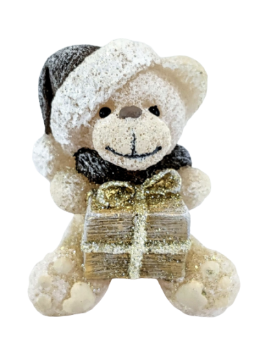 ŚWIECA PARAFINOWA TEDDY MIŚ PIASKOWY BOŻE NARODZENIE