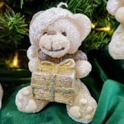 ŚWIECA PARAFINOWA TEDDY MIŚ PIASKOWY BOŻE NARODZENIE