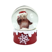 KULA ŚNIEŻNA Z SOWĄ 6 CM