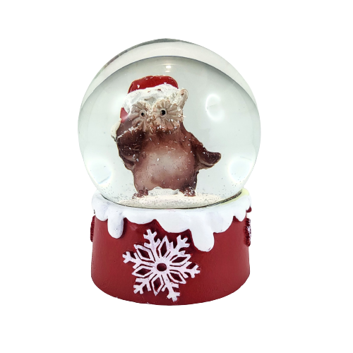 KULA ŚNIEŻNA Z SOWĄ 6 CM