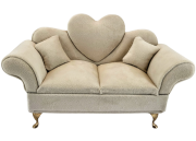 SZKATUŁKA NA BIŻUTERIĘ - SOFA ECRU SERCA