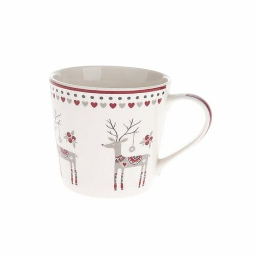 KUBEK CERAMICZNY W UROCZE RENIFERKI 400ML