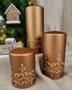 ŚWIECA TIFFANY NEW BRĄZ WALEC 10CM