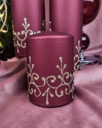 ŚWIECA TIFFANY NEW WALEC MAŁY 10CM CZERWONY