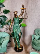 FIGURKA DUŻA TEMIDA 35CM  ZIELONO-ZŁOTA