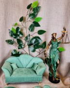 FIGURKA DUŻA TEMIDA 35CM  ZIELONO-ZŁOTA