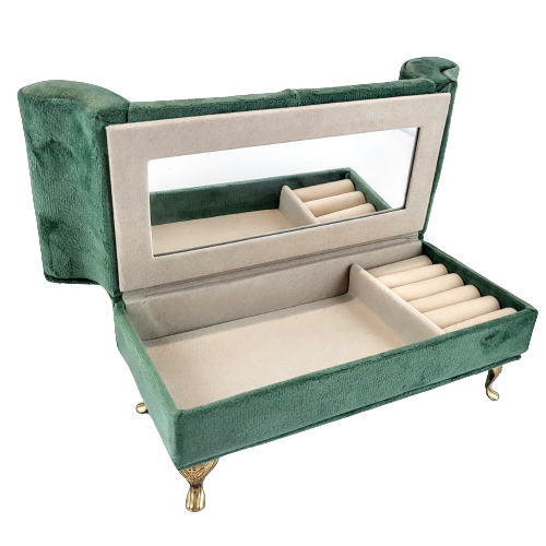 SZKATUŁKA NA BIŻUTERIĘ - SOFA MIĘTA SERCE