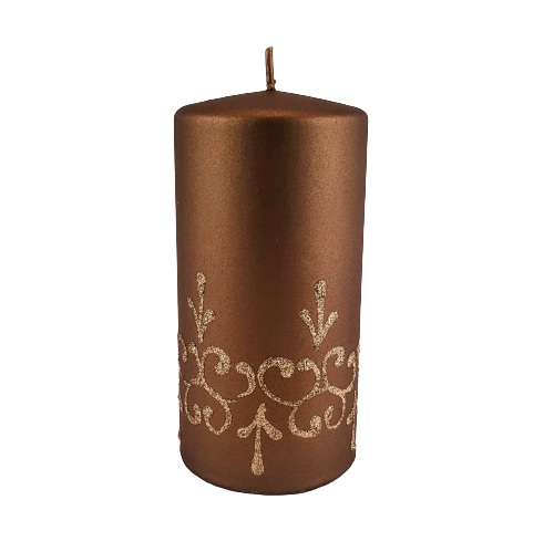 ŚWIECA TIFFANY NEW BRĄZ WALEC 14CM