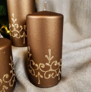 ŚWIECA TIFFANY NEW BRĄZ WALEC 14CM