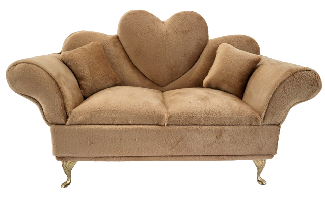 SZKATUŁKA NA BIŻUTERIĘ - SOFA KARMELOWA