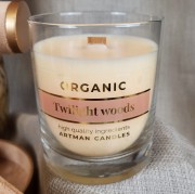 ŚWIECA ORGANIC ZAPACHOWA WANILIA Z DRZEWEM SANDAŁOWYM