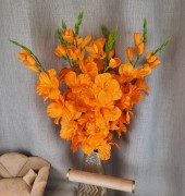 KWIAT SZTUCZNY MIECZYK POJEDYNCZY POMARAŃCZOWY 77CM