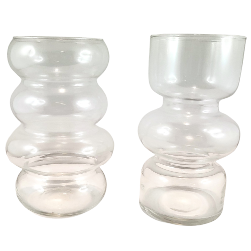 WAZON PRZEZROCZYSTY SZKLANY 2 WZORY 18CM