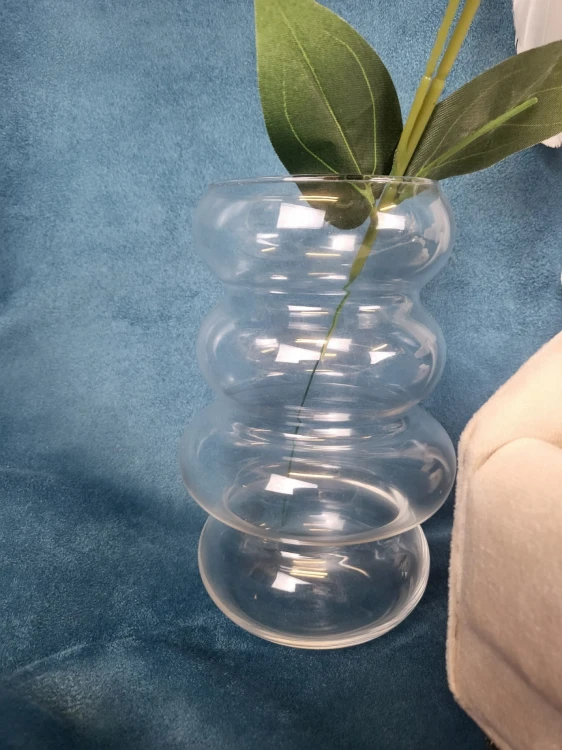 WAZON PRZEZROCZYSTY SZKLANY 2 WZORY 18CM