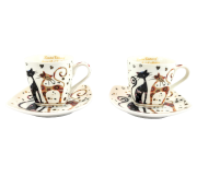 KOMPLET DO ESPRESSO ZAKOCHANE KOTY 80ML