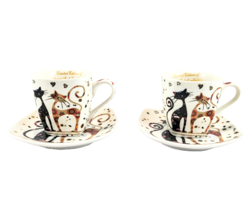 KOMPLET DO ESPRESSO ZAKOCHANE KOTY 80ML