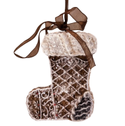 ŚWIĄTECZNA ZAWIESZKA PIERNIK BUT SKARPETKA 8cm