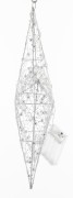 WISZĄCA OZDOBA SREBRNA GWIAZDA LED 40CM