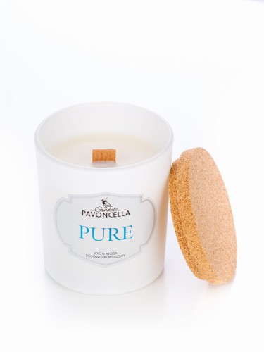 NATURALNA ŚWIECA SOJOWO-KOKOSOWA PURE 135G BIAŁA